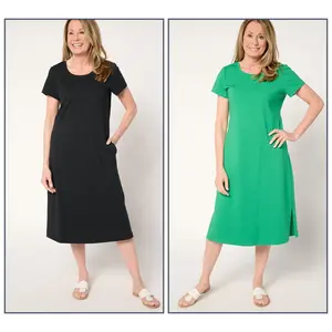 Denim & Co. Essentials Tall Perfect Jersey 2- Pack Dresses
