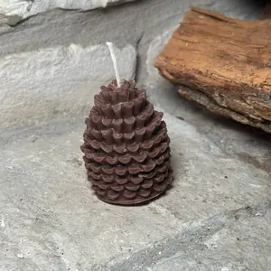 Pine cone candle