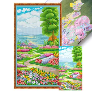 Secret Garden Printed Cross Stitch Kit 50x90cm DIY 11CT Thread Art Needlework