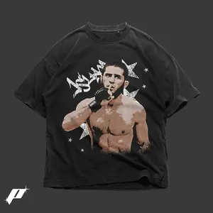 Islam Makhachev High Quality T Shirt UFC Fan Dagestan Fighter Pound for Pound Champion Custom Vintage Design