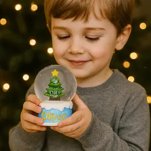 Musical Snow Globe Frasier Plays O Christmas Tree with Festive Tree Design and Snowy Base