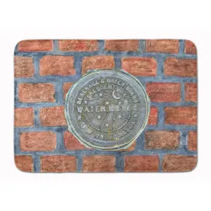 Carolines Treasures  New Orleans Watermeter on Bricks Machine Washable Memory Foam Mat