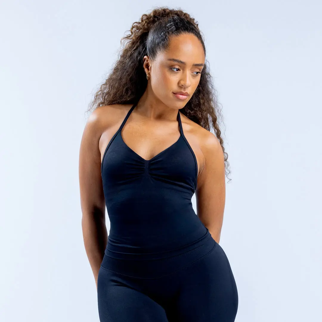 Dfyne Impact Longline Strappy Top - Incredibly soft feel, Built-in bra with removable pads