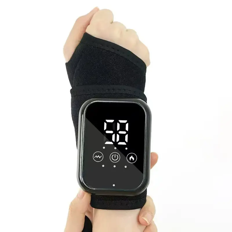 Cordless Wrist Heating Pad, Electric Hand Massage Wrist Wrap with 3 Heating Levels, Adjustable Heating Temperature, 3 Vibrations, Hand Relaxation Device, Perfect Holiday Gift Idea