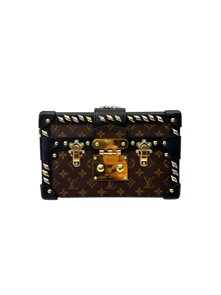 Pre-owned Louis Vuitton leather Crossbody Bags Petite Malle Monogram Canvas Shoulder Bag LV2886
