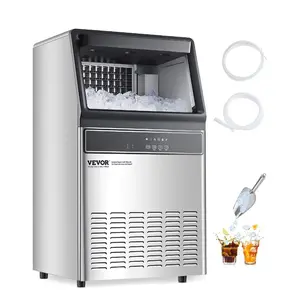 VEVOR 150lbs/24H Commercial Ice Maker, 55 Ice Cubes in 15 Minutes, Freestanding Ice Maker Machine with 33lbs Large Storage Capacity for Bar Office Restaurant, with LED Digital Display Self - CleaningVEVOR Super Brand Day