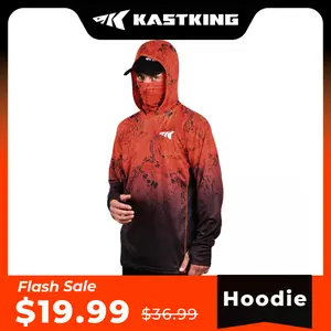 KastKing Men's Long Sleeve Fishing Shirt ,UPF 50 Fishing Hoodie Shirt For Men And Women, Long Sleeve Fishing Hiking Shirt, Breathable Moisture Wicking