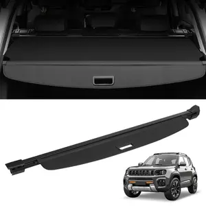fathersdaygift VEVOR Retractable Cargo Cover, Upgraded Waterproof Trunk Cover Security Shield Shade for Jeep Grand Cherokee 2 Row 2022-2025 5-Seater, UV Proof Rear Trunk Cover Aluminum Alloy PVC Leather Texture