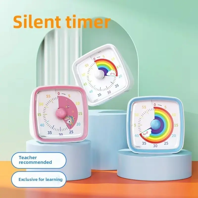 60-Minute Countdown Timer with Case, Digital Timer for Kids and Adults, Silent Low Battery Alert, Kitchen Egg Timer, Study, Classroom, Meeting Timer, Multifunctional Timer, Electronic Timer