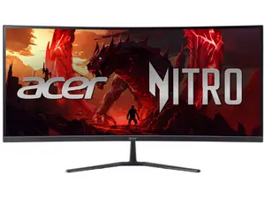 Acer Nitro 34 inch UltraWide QHD 2K 1440P 120Hz AMD FreeSync Premium 120Hz 1ms Curved Gaming Computer Monitor ED340CUR J0biip