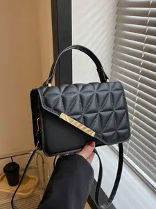 Lightweight Business Casual Mini Quilted Chain Decor Flap Square Bag for Teen Girls, Women, College Students, Rookies & White-Collar Workers