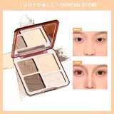 JUDYDOLL 2 in 1 Highlight & Contour Palette - Face Shaping, Long-Lasting, Multi-Use Makeup Palette, Face Bronzer, Cool Toned, Natural Matte Highlighter, Blendable, Buildable Contour, Back to School