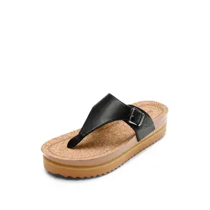 DREAM PAIRS Women's Stylish Soft Chunky Arch Support Platform Thong Sandals - Comfortable Decor-Enhanced Footwear for Women