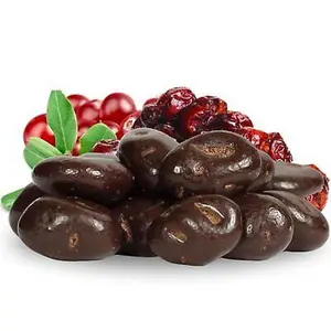 Blue Mountain Cafe Chocolate Cranberries 10oz - Tart Dried Cranberries Coated in Smooth Chocolate for Snacking or Gifting
