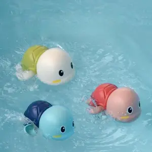3Pcs Wind-Up Swimming Turtle Bath Toys, Cute Floating Animal Water Play Set, Fun Pool Bath Time Toys for Toddlers Kids