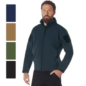 Rothco Covert Ops Lightweight Soft Shell Jacket for Men, Menswear Plain Thermal Tops & Coats with 2 Front Zippered Pockets, Adjustable Wrist Cuffs, Outdoor Casual Raincoat