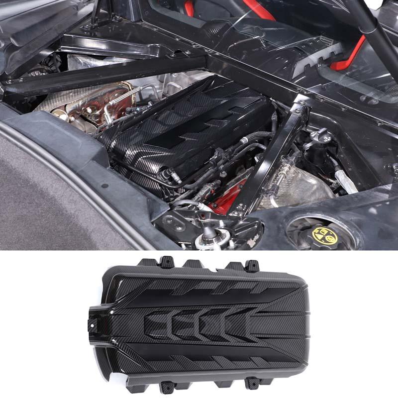 2-Piece Aluminum Alloy Black/Blue/Yellow/Red Car Hood Side Logo Decorative Stickers for 2020+ Corvette C8