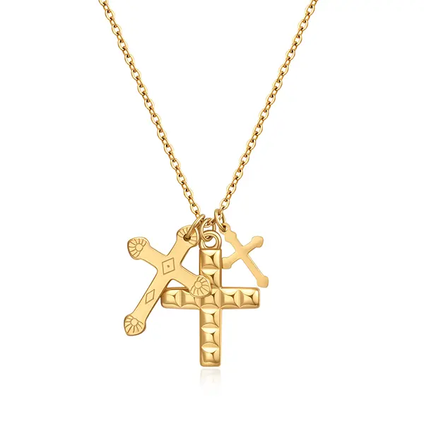 Trinity of Faith Cross Necklace