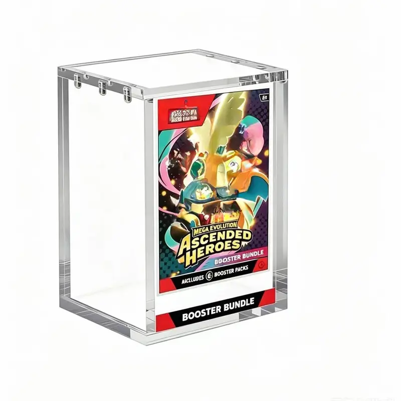 【Black Friday】5mm Thick Acrylic Display Case with Magnetic Closure, Dustproof Clear Card Storage Box, TCG Trading Card Protector, Collectible Card Accessory