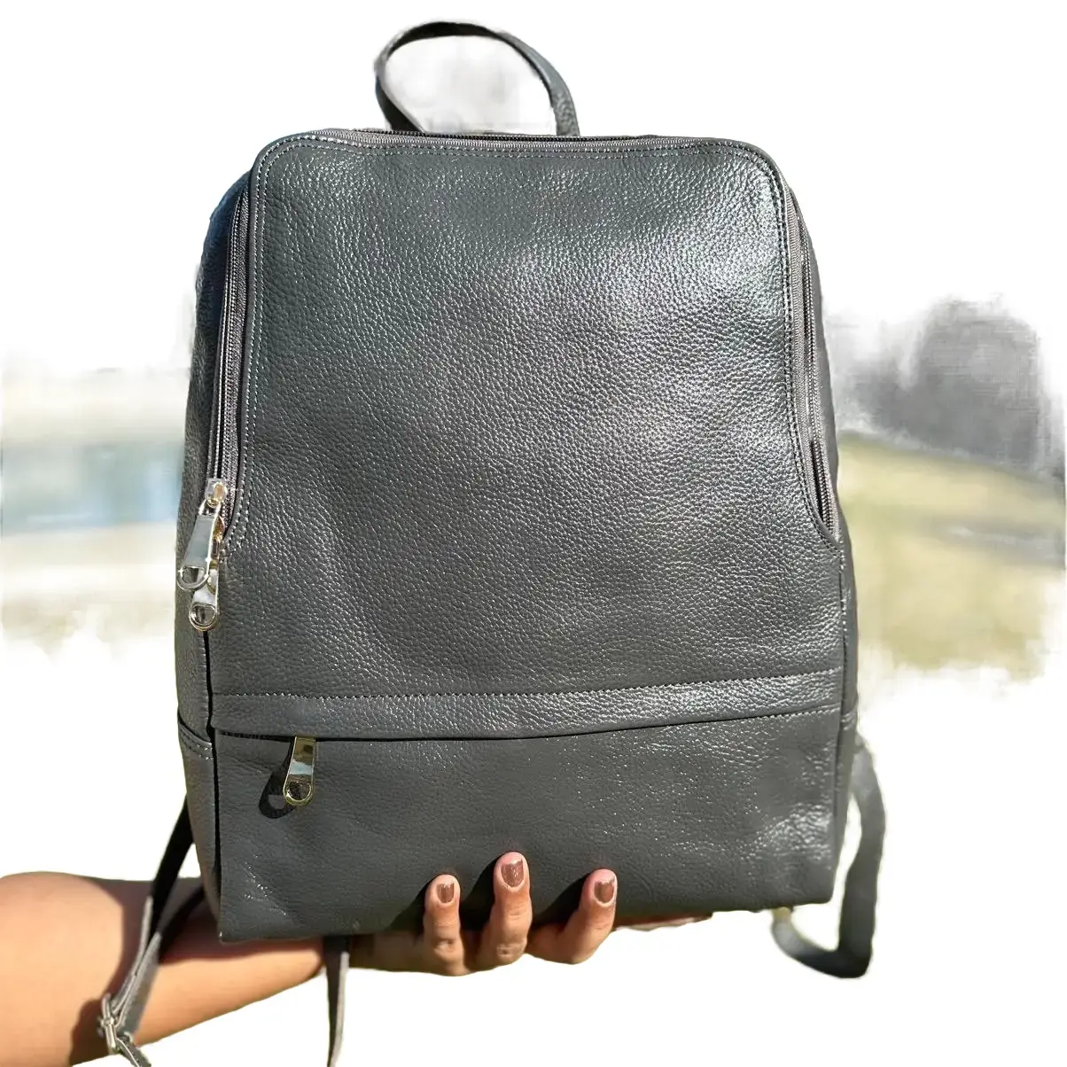 Stylish Genuine Leather Daypack Backpack Stylish Genuine Leather Daypack Backpack