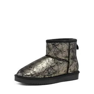 Dream Pairs Women's Slip on Round Toe Ankle Snow Boots