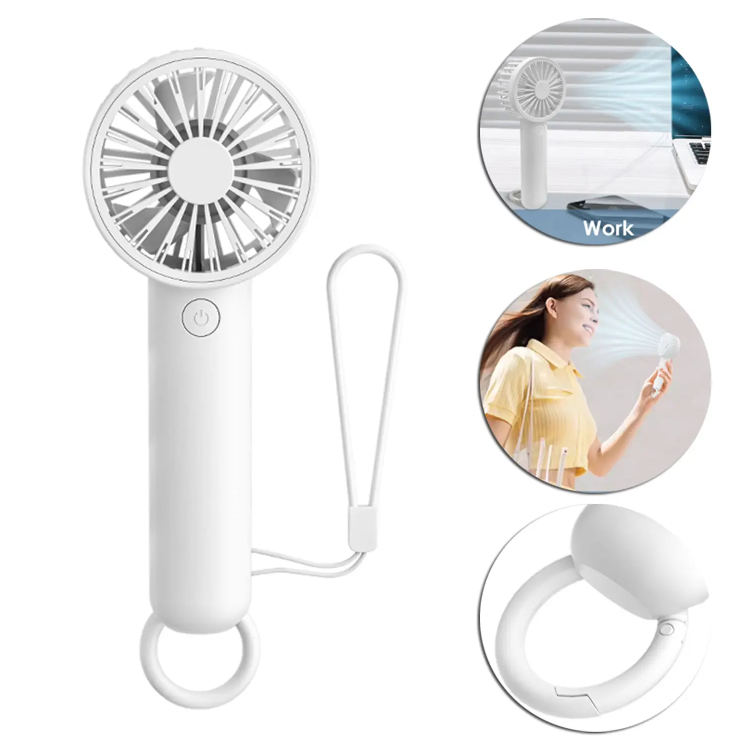 Mini Handheld Small Personal Fan with 3 Speeds,Portable Battery Operated Fans,USB Rechargeable Makeup Eyelash Fan,Strong Hand Fan for Travel Office Outdoor Women Men Stylish
