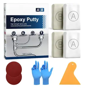 Epoxy Putty, Multi-Purpose 2-Part Epoxy Filler,  Repair Metal AB Putty, High Strength,  Adhesion, Compatible with Metal, Plastic, Ceramic, Stone and  (400g, White)