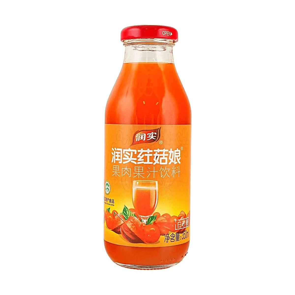 RUNSHI Chinese Gooseberry Juice Drink - 350ml, Sweet & Refreshing, Authentic Northeastern Chinese Specialty, Perfect for Summer