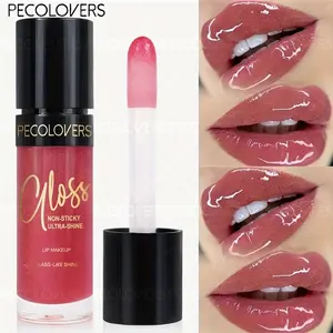 Long-lasting Moisturizing Glitter Glossy Lip Gloss Jelly Mirror Liquid Lipstick Cosmetic Shiny Pearlescent Pink Lip Tint Valentine'S Day Gifts