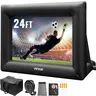 【Summerfinds】VEVOR Inflatable Movie Screen 24FT Inflatable Projector Screen for outside ， Inflatable Screen Oxford Fabric Material Blow Up Screen for Outdoor Movie Supports Front/Rear Projection,summerwins