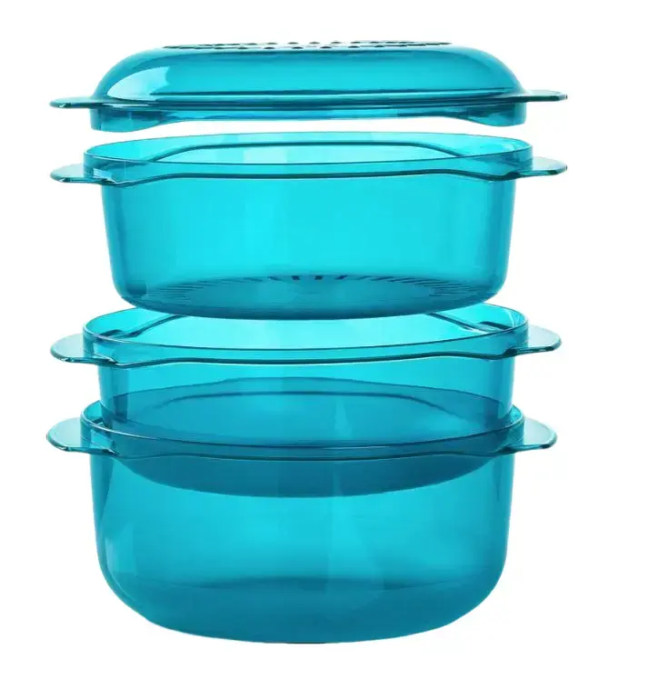 Tupperware TupperWave Stack Cooker - Kitchen Microwave-Resistant Food Storage Dish, Stackable Cone-Shape Preserving Container