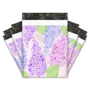 10x13 Lilacs Designer Poly Mailers Shipping Envelopes Premium Printed Bags