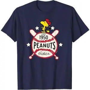 Peanuts - Woodstock 1950 Baseball T-Shirt