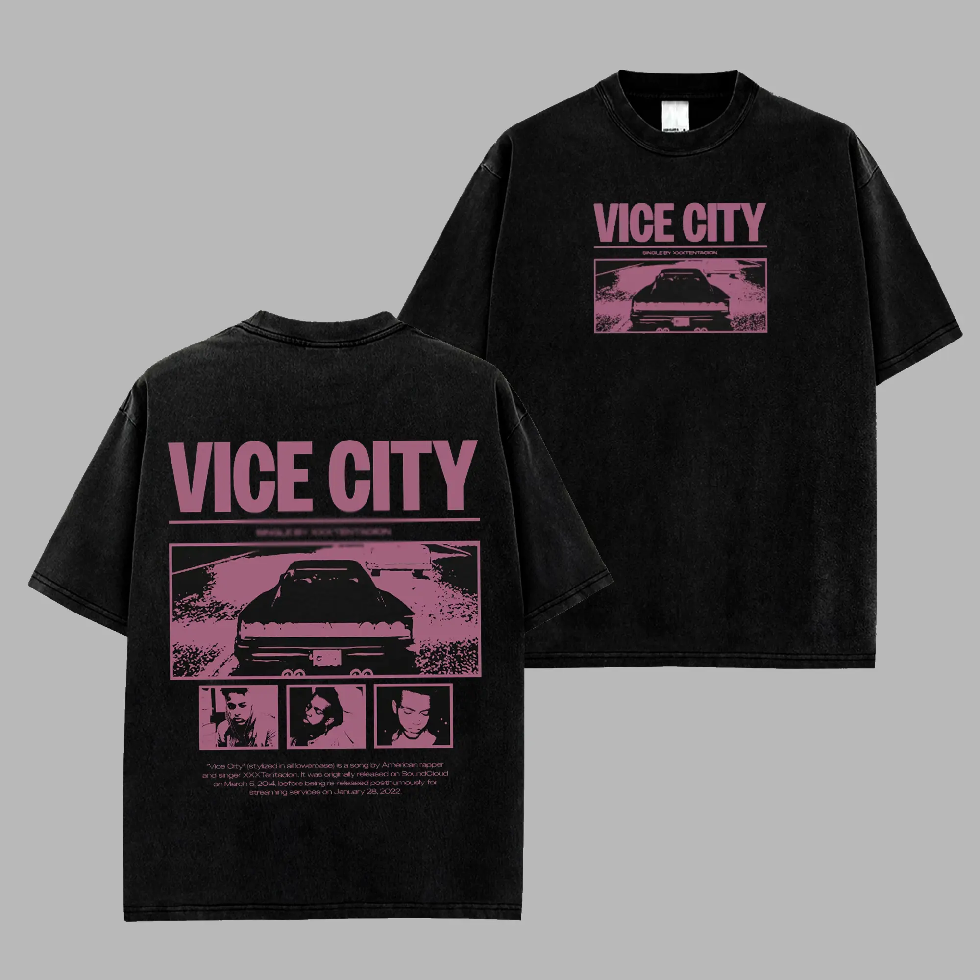 XXXtentacion Vice City Retro Unisex 100% Heavyweight Cotton T-Shirt, XXXtentacion  2026  Music Hiphop Shirt, Oversized Vintage Tee, Rap Hiphop Merch, Gift for Music Fans, Pop Culture Shirt