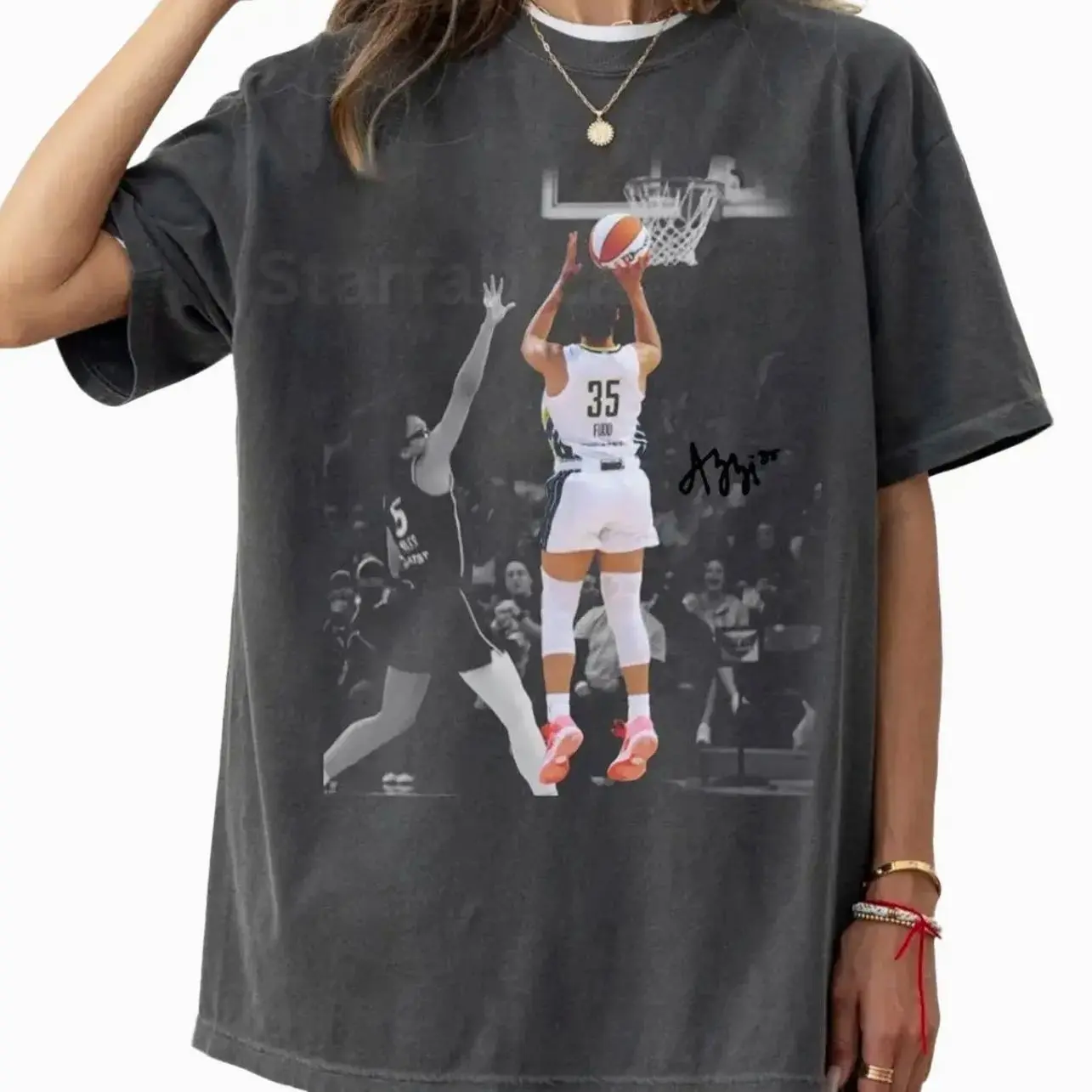 Vintage 90s Azzi Fudd Basketball Women Graphic Tee,