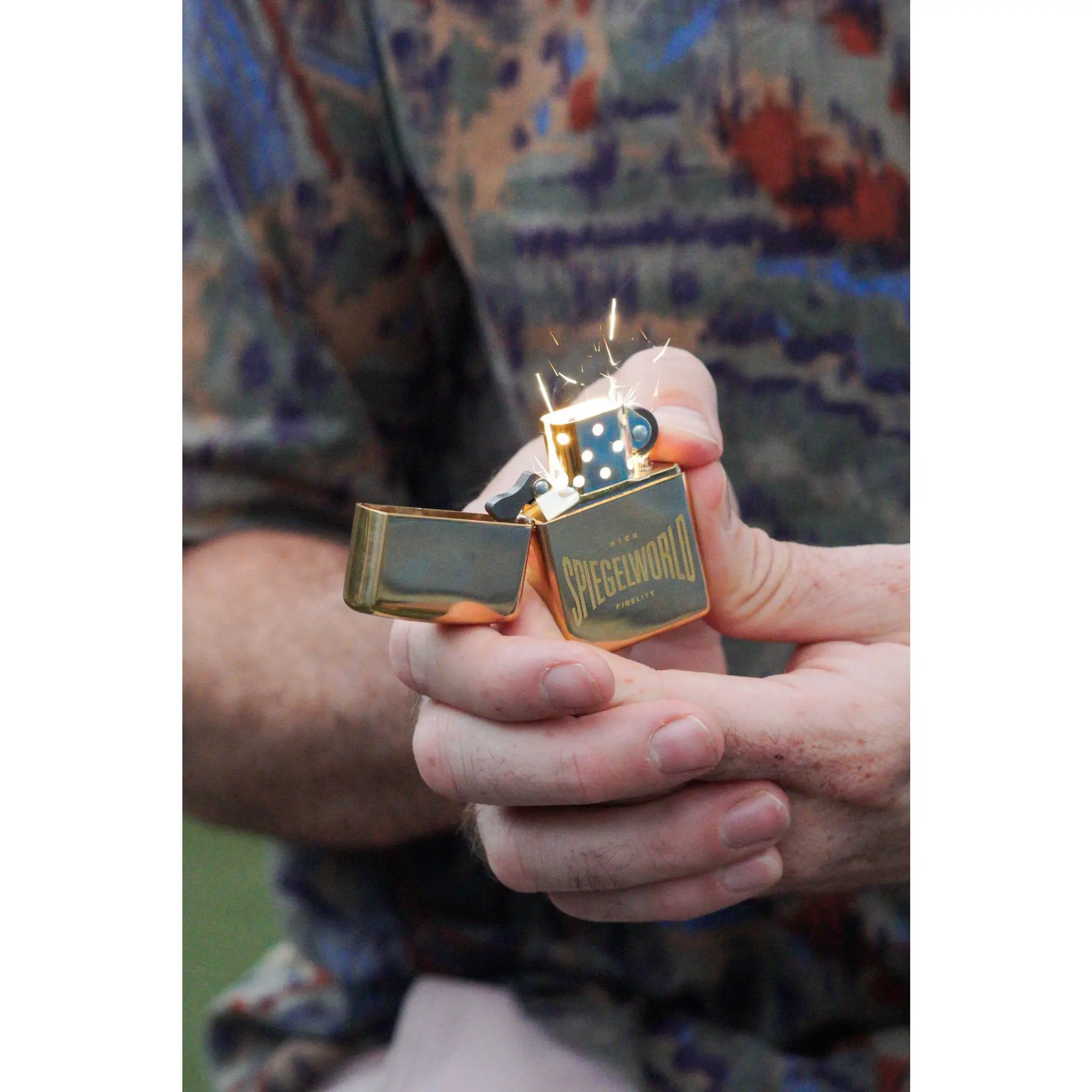 Spiegelworld High Fidelity Engraved Brass Zippo