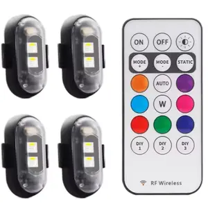 RGB Led Aircraft Strobe lights Motorcycle Lights LED Flash Position Wireless Light Aircraft Airplane Helicopter Warning Lights
