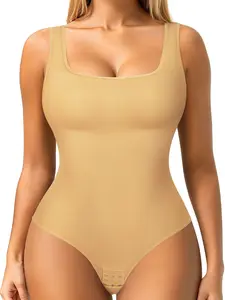 Square Neck Shapewear Vest High Waist Strong Compression Waist Cincher, Side Fat Reduction Invisible Design, Body Sculpting Underwear