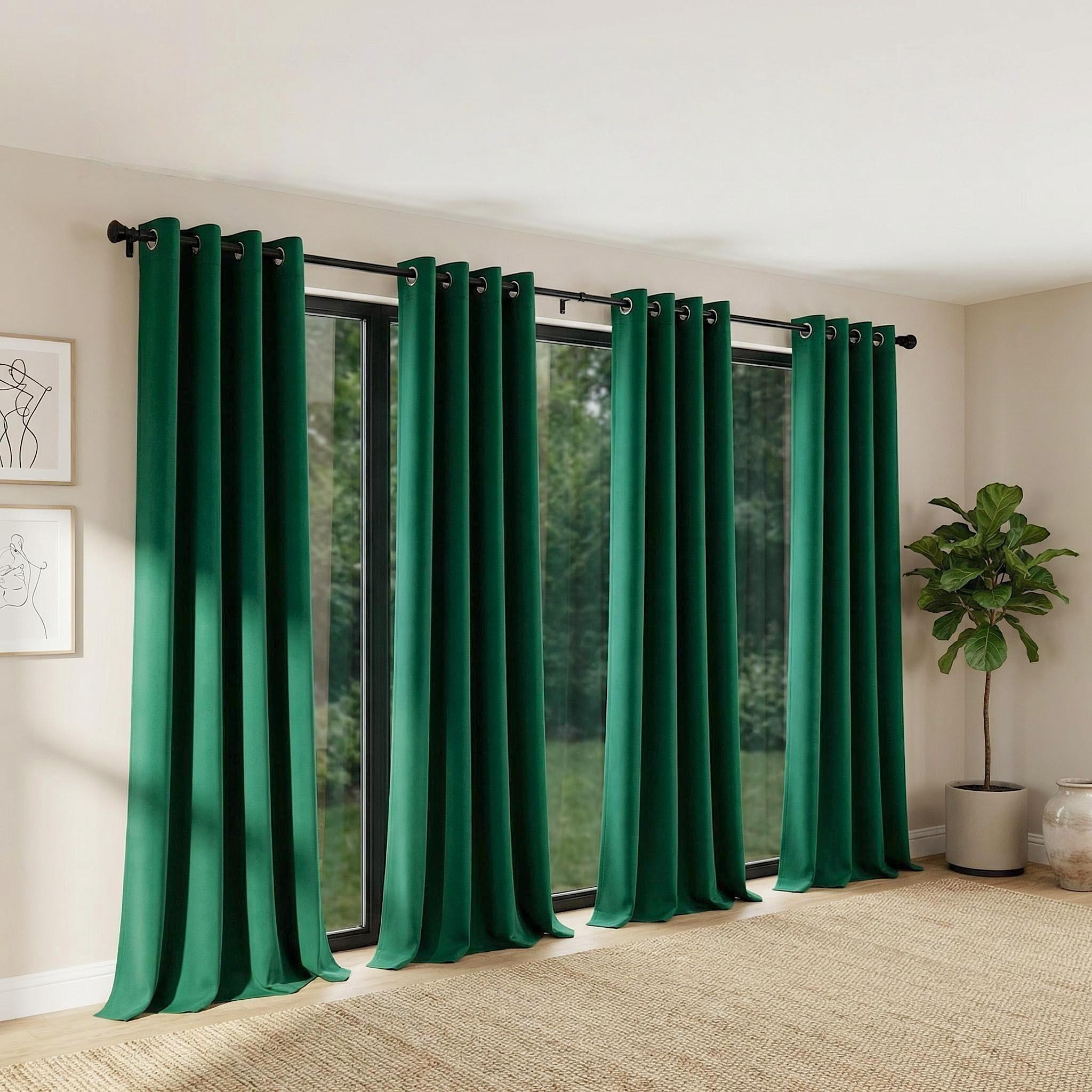 Window Wear 4 Panels 52X90 Inch Blackout Curtains Solid 100% Light Blocking Thermal Insulated Reduce Noise Curtains  Windowshades curtains curtains for bedroom cortinas para salas curtains for living room FT2571