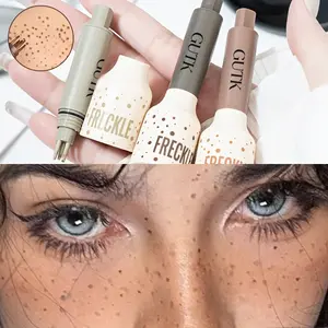 Waterproof Freckle Stamp Pen, 5-Point Natural Fake Freckles Makeup Pen, Quick-Dry & Smudge-Proof Long-Wear, Skin-Friendly Formula, Easy to Create Realistic Freckle Look, 4 Vibrant Shades for All Skin Tones