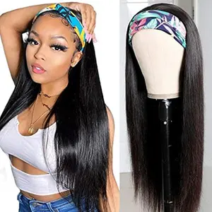 Mylockme Hair Headband Wig Straight Human Hair Wigs For Women Silky Smooth Glueless Cheap Wig Fall Machine Made Non Lace Brazilian Remy Hair TikTokShopSpringGlowUp