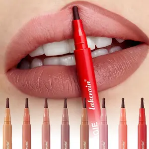 8pcs/set Round Pearl Lip Liner Pen, Long-Lasting Precise Definition, Waterproof Color, Matte Lipstick for Beginners, Gift for Girls, Lipliner, Lip Liner Kit