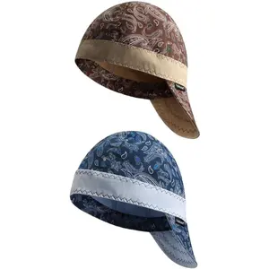 Reversible Cap Resistant CAT 2 Protective FR Welder Hats 6 Pannel Lightweight Printed for Men