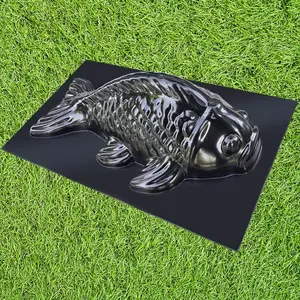 3D 2mm Reusable ABS Plastic Fish Cement Mold, Reusable Concrete Animal Mold for Aquarium Decoration