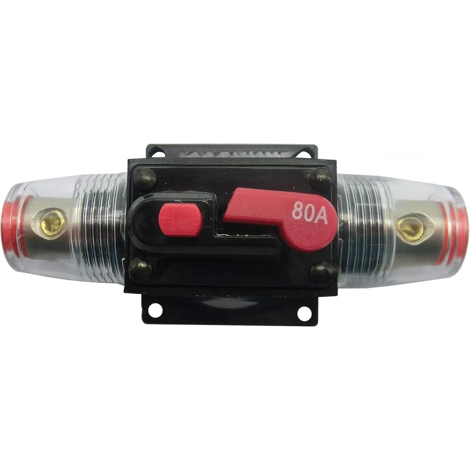 Car Audio 80 Amp Resettable Fuse Circuit Breaker Car Protect for Audio System Fuse 12-24V DC for Car Audio Amps Overload Protection Fuse 80A