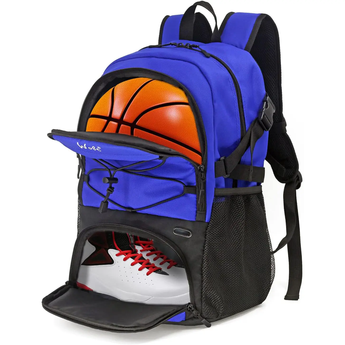 Wolt Sports Backpack with Separate Ball & Shoe Compartments, Durable & Portable Design for Gym Sports, Water Resistant with Large Storage Capacity, Contoured Straps for Adults & Youth, Soccer Ball