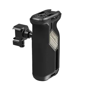 SmallRig Push-Button Rotating NATO Side Handle for Left and Right Hand, 360° Rotatable Side Handle with Anti-Slip Silicone, Camera Grip with Built-in Threaded holes, Wrist Strap Hole, Cold Shoe - 4359