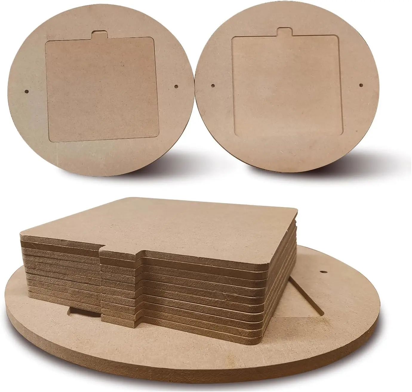 ArtBeek Pottery Wheel Bat 12” Potters Bat Wheels with 10 Sets 7” Square Inner Bats. Ceramic Pottery for Potters and Clay