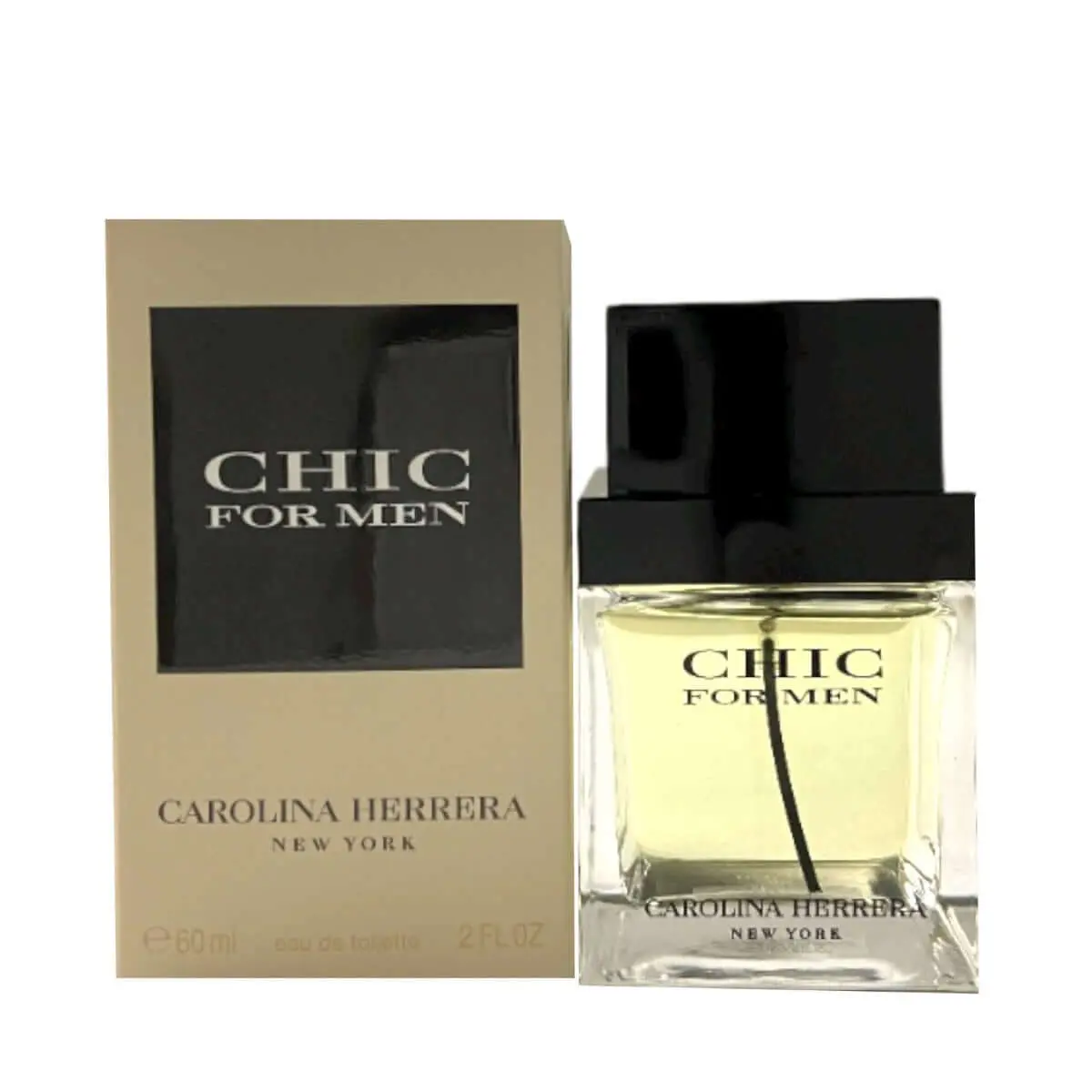 Carolina Herrera Chic Eau de Toilette for Men - Masculine Fragrance with Watermelon, Citrus, Sweet Spice Notes - 2 fl oz EDT Perfume, Lemon, Signature Scent