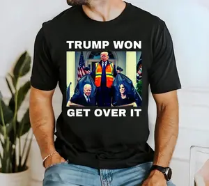 Trump Won Get Over It 2024 T-Shirt, 47th President Statement, Bold Maga Election Tee, Pro Trump Apparel, Conservative Graphic Shirt, we won